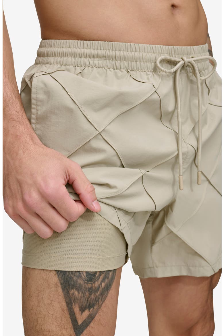 Diamond Pintuck Swim Trunks, Alternate, color, TAN