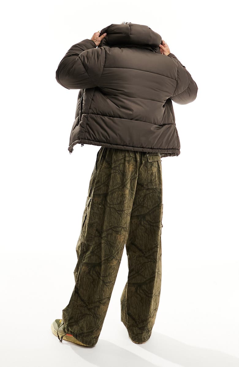 ASOS DESIGN Water Resistant Puffer Jacket with Removable Hood, Alternate, color,