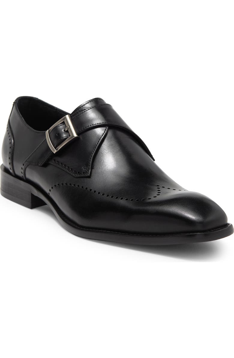Maison Forte Carver Monk Strap Shoe, Main, color, Black