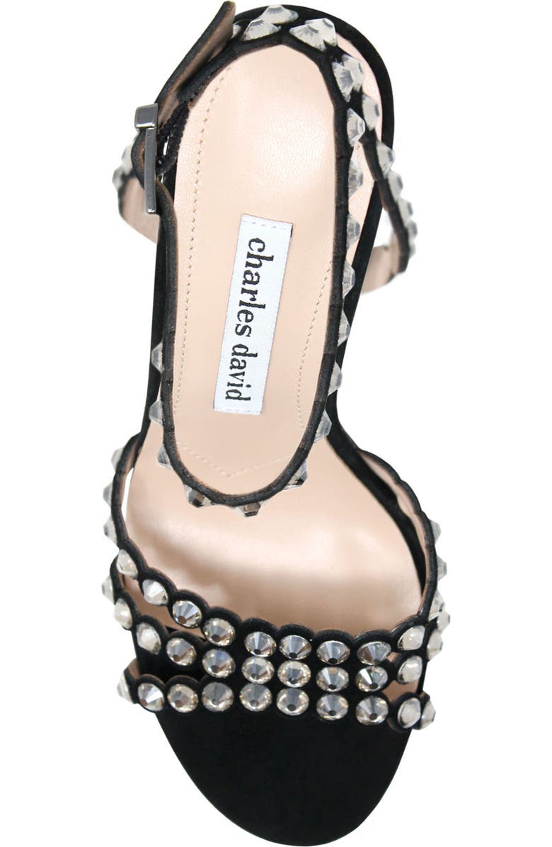 Charles David Penelope Embellished Suede Stiletto Sandal, Alternate, color,