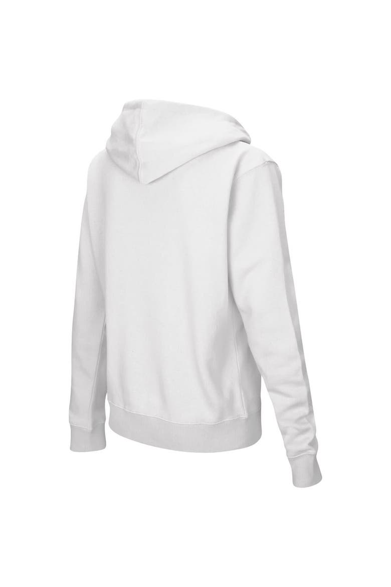 Women's Colosseum  White UConn Huskies Arched Name Full-Zip Hoodie, Alternate, color, White