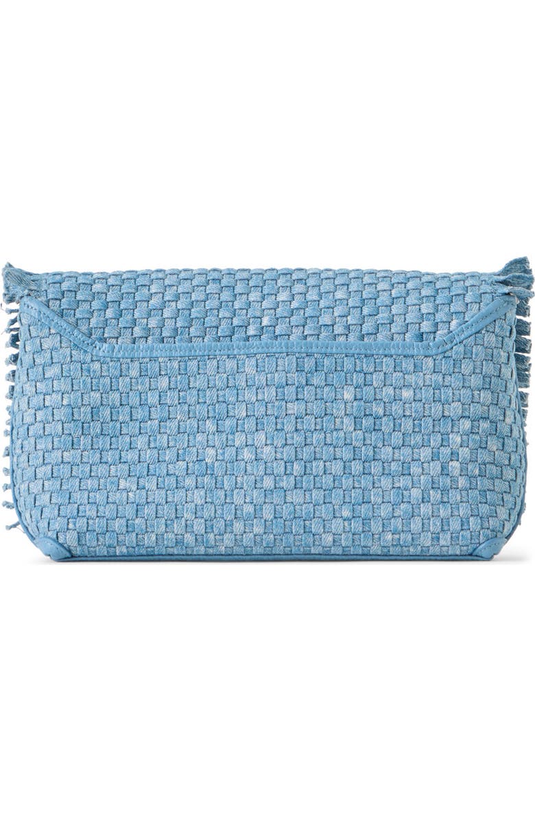 Akris Little Anouk Braided Denim Shoulder Bag, Alternate, color, Grey Sky