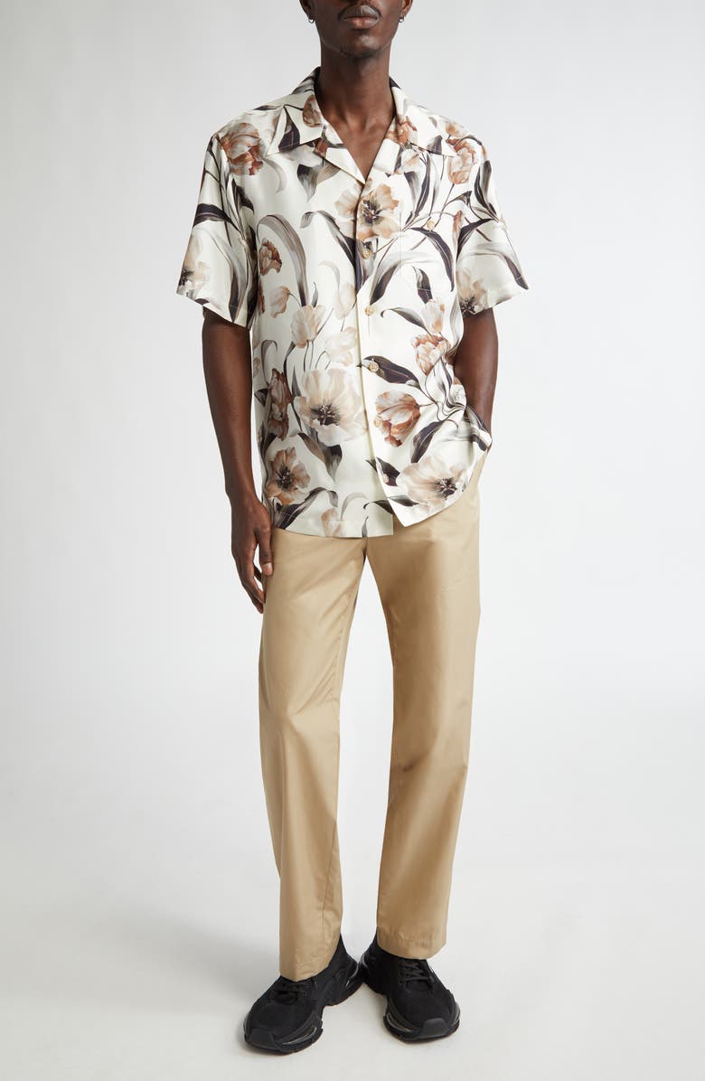 Dolce&Gabbana Cotton & Silk Pants, Alternate, color, 