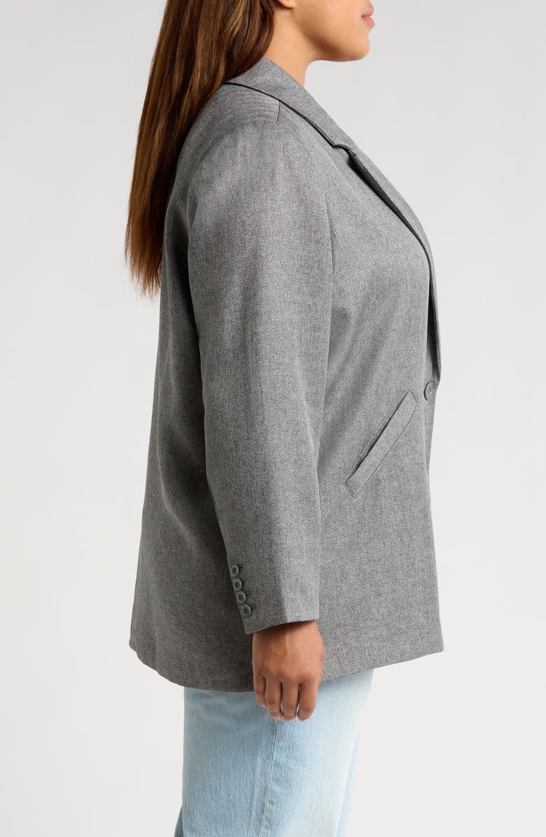 Treasure & Bond Herringbone Oversize Blazer, Alternate, color, Grey Medium Charcoal Combo