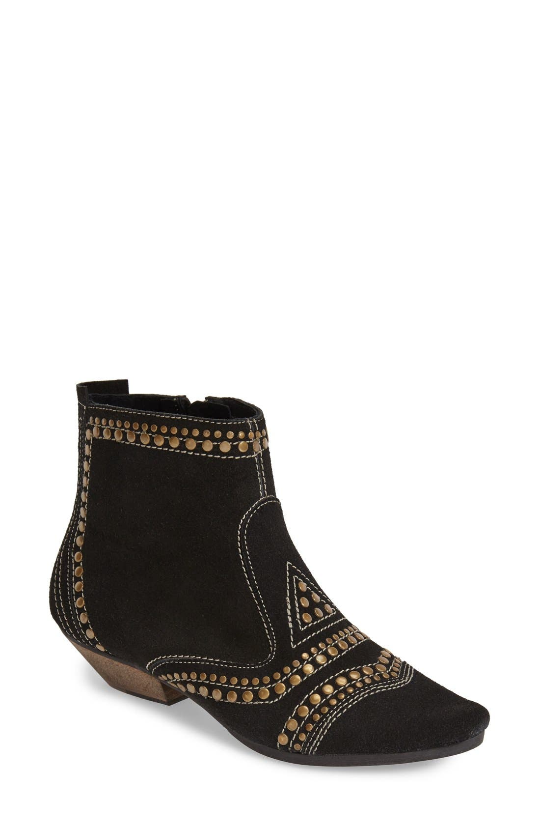 'Sultan' Embellished Ankle Boot, Main, color, BLACK