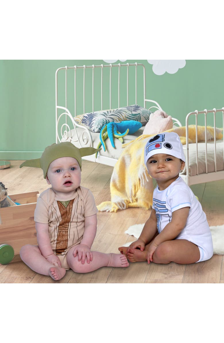 Star Wars Bodysuit & Hat Set, Alternate, color, R2-D2 White White