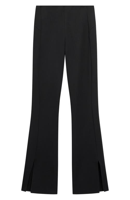 Theory Split Flare Leg Pants In Black