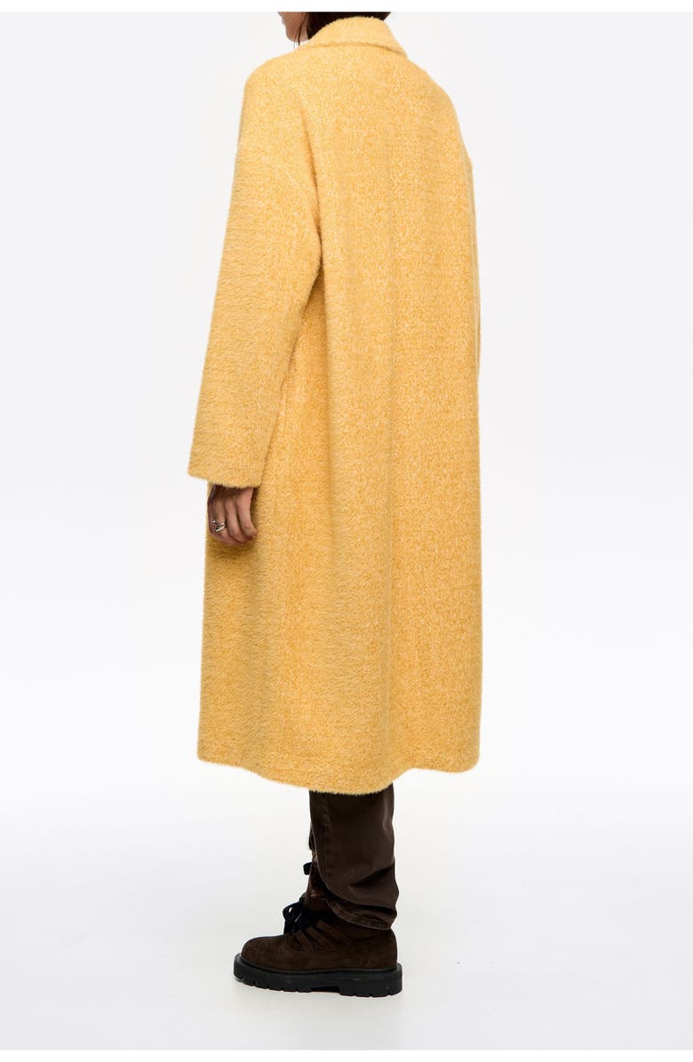 Bimba y Lola Structured Fur Coat, Alternate, color, Yellow