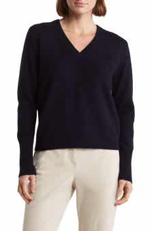 Vince V-Neck Rib Trim Pullover