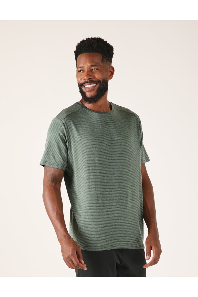 Salton 2.0 Short Sleeve, Alternate, color, Smoky Basil Stripe
