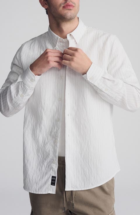Regular Fit Stripe Button-Up Shirt
