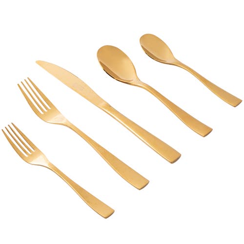 Gibson Home Holland Road 20 Piece Gold Stainless Steel Flatware Set In Gold