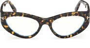 TOM FORD 55mm Cat Eye Optical Glasses
