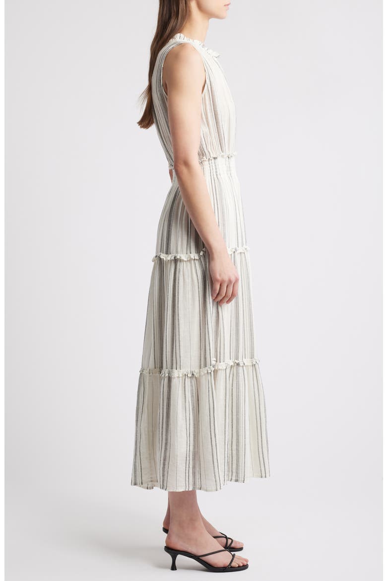 Loulou Stripe Sleeveless Linen Blend Maxi Dress, Alternate, color, BASQUE STRIPE