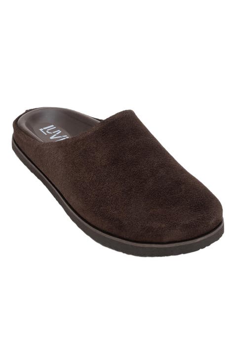 Space Suede Leather Slide Sandal