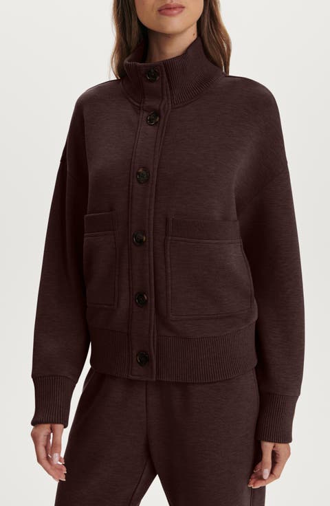 Sabrina DoubleSoft® Button-Up Sweatshirt