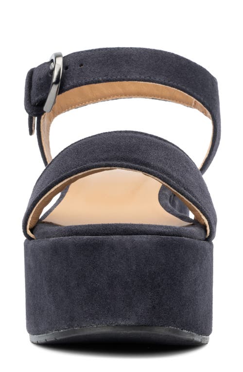 Aquatalia Dinah Water Repellent Ankle Strap Platform Wedge Sandal