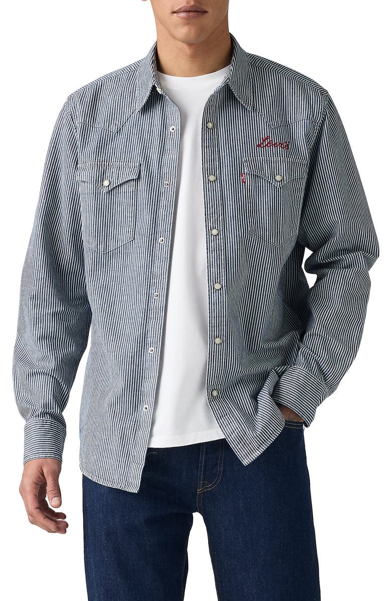 Levi's<sup>®</sup> Classic Western Standard Button-Up Shirt, Main, color, Roadtrip Stripes
