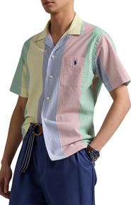 Polo Ralph Lauren Clady Stripe Cotton Seersucker Camp Shirt