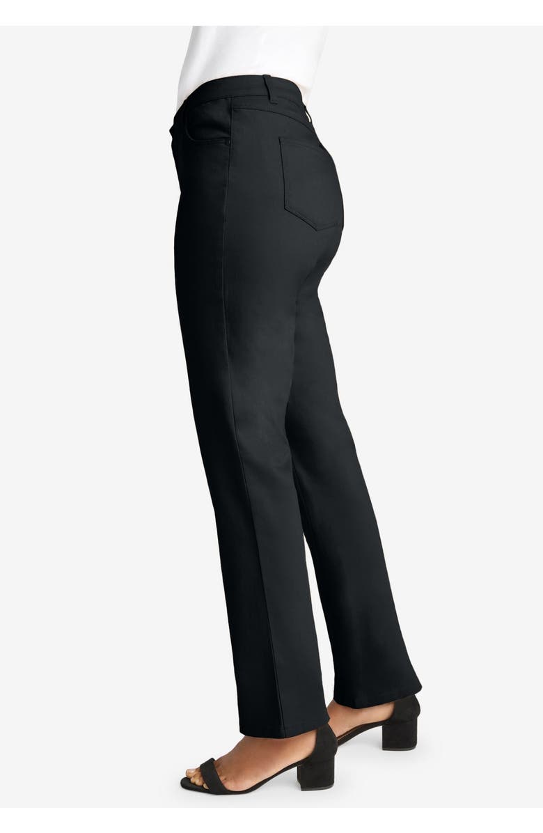 Jessica London True Fit Stretch Denim Straight Leg Jean, Alternate, color, Black