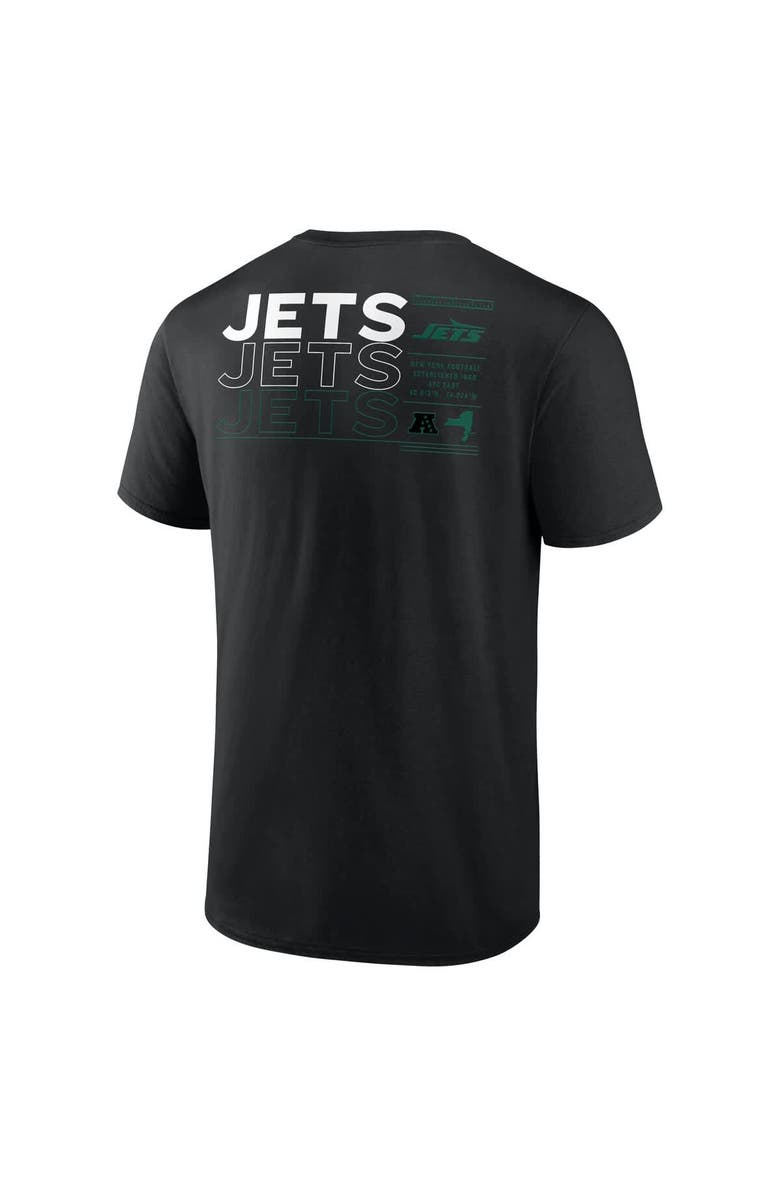 FANATICS Men's Fanatics Black New York Jets Repeat Stats T-Shirt, Alternate, color,