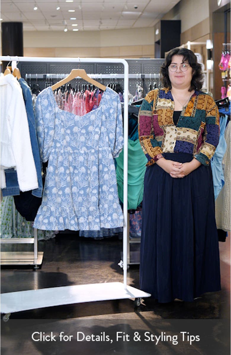 Evy Moonflower Cotton Eyelet Minidress, sales video thumbnail