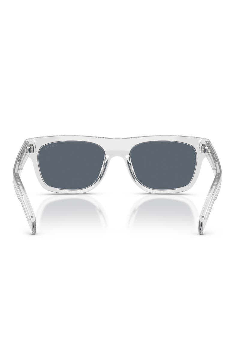 55mm Pillow Sunglasses, Alternate, color, TRANSPARENT GREY / DARK BLUE