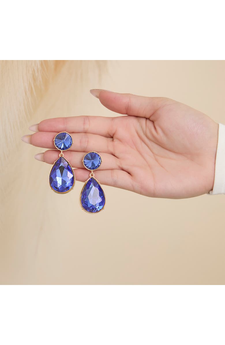 Jessica Simpson Blue Teardrop Statement Earrings, Alternate, color, Blue