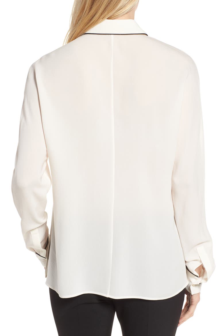 Benisa Piped Blouse, Alternate, color, VANILLA