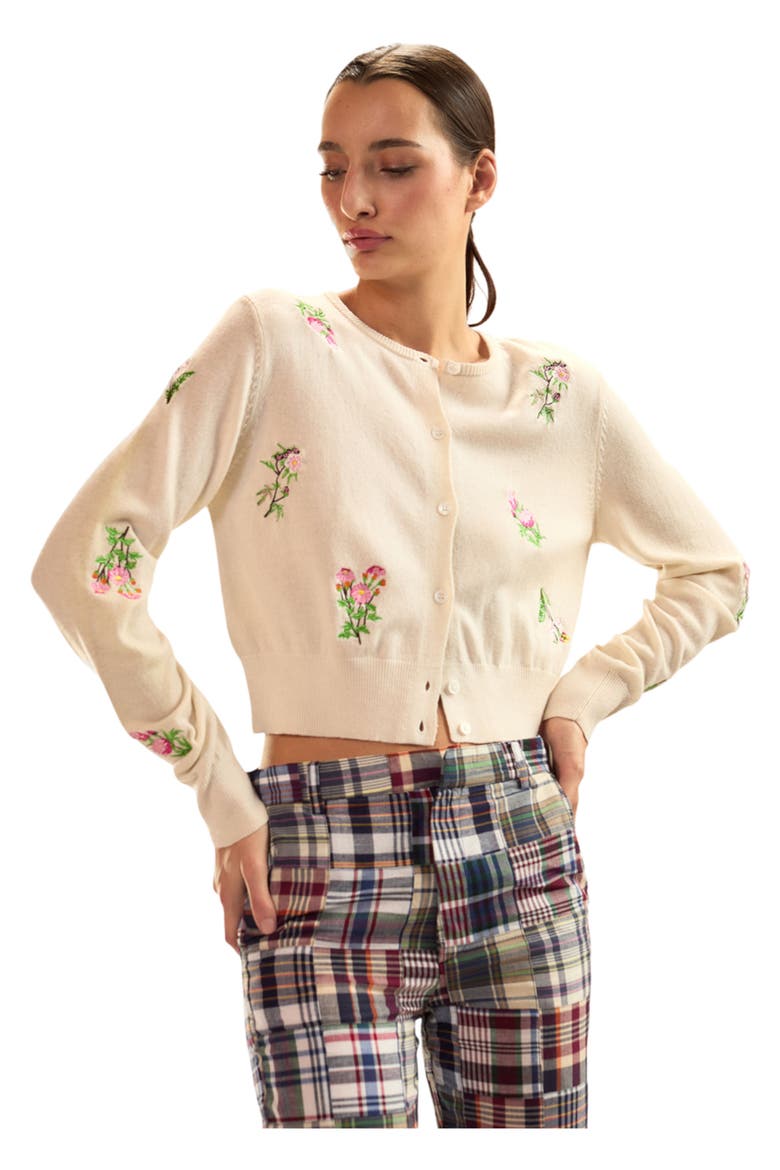 Forget Me Not Cardigan, Main, color, White Multi