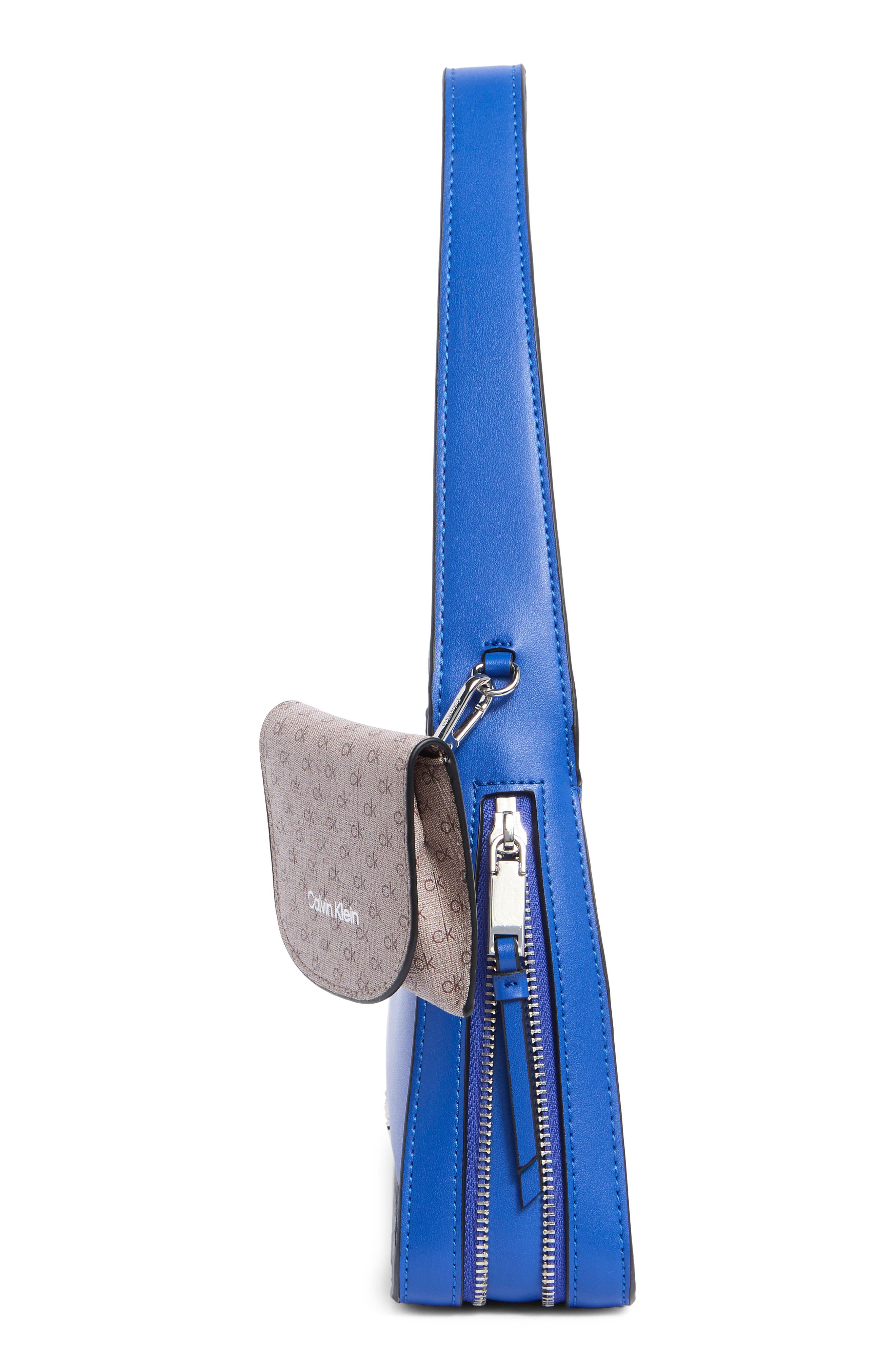 Kyren Faux Leather Shoulder Bag, Alternate, color, ATOMIC BLUE
