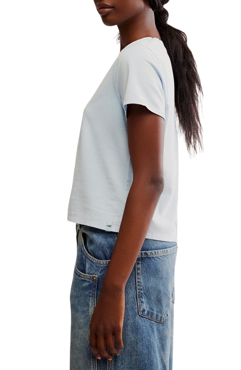 Free People Everyday Cotton T-Shirt, Alternate, color, Ice Water