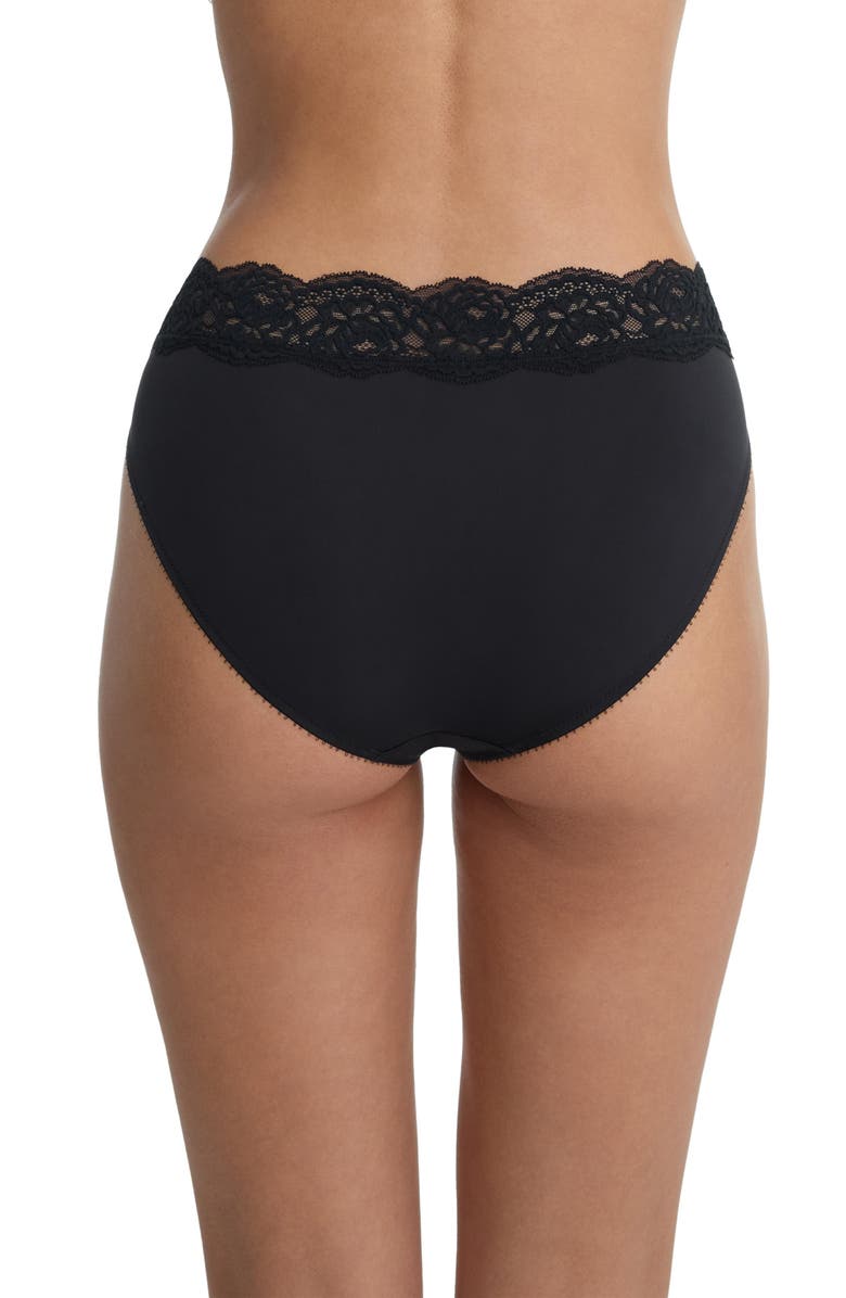 Skarlett Blue Divine Lace Trim French Cut Brief, Alternate, color, Black
