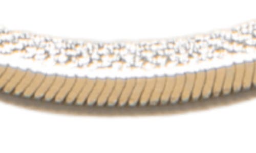 Argento Vivo Sterling Silver Two-tone Flat Snake Chain Necklace In Multi