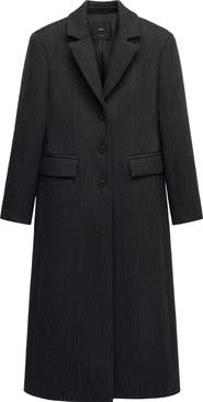MANGO Tailored Wool Blend Coat