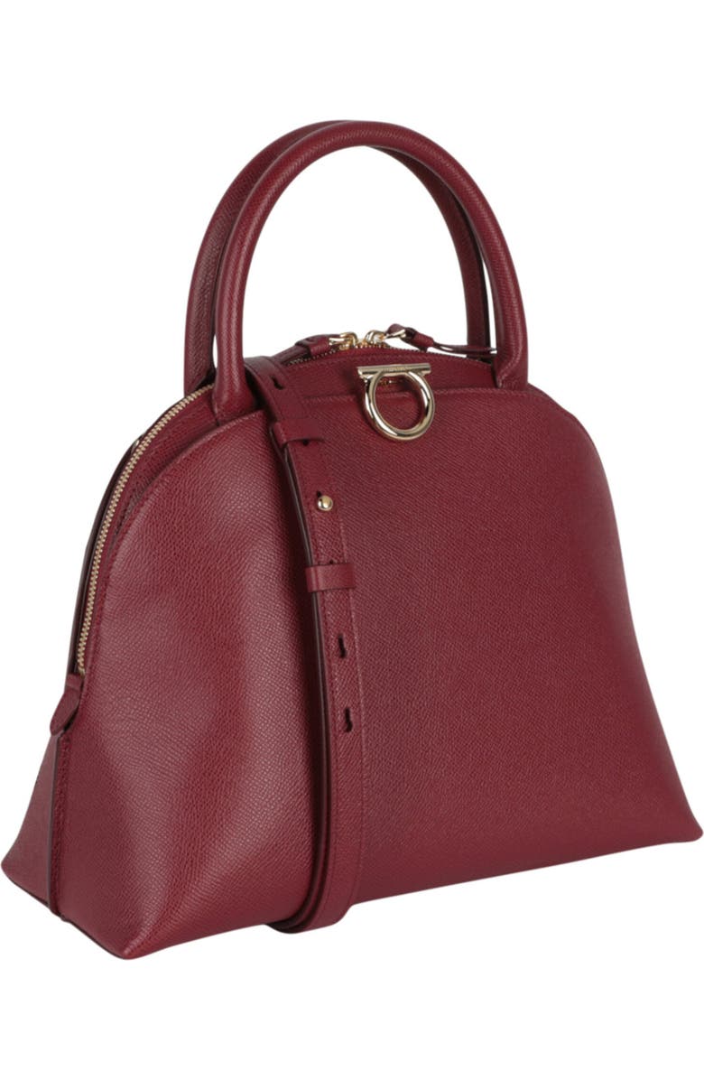 FERRAGAMO Gancini Medium Top Handle Bag, Alternate, color, Burgundy