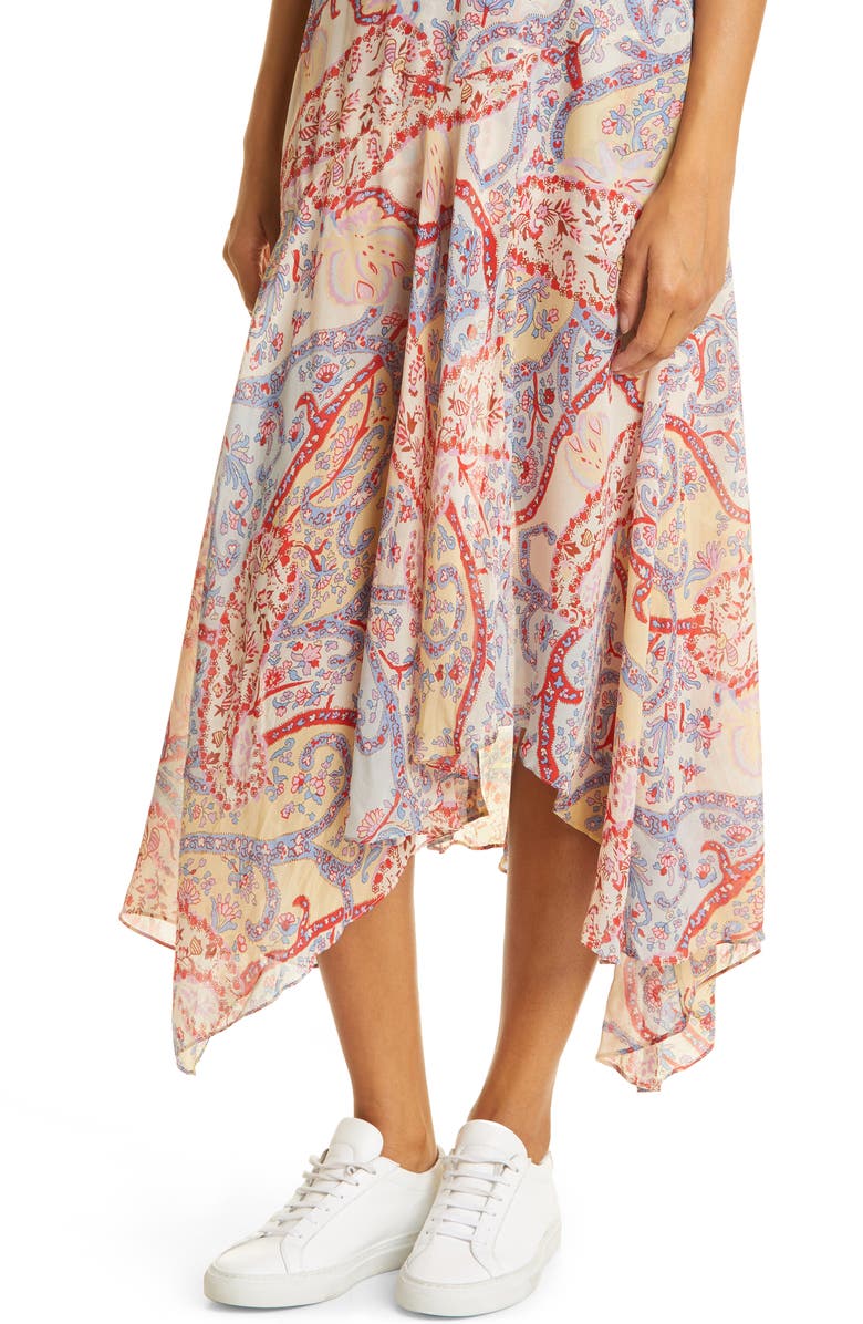 Veronica Beard Kimber One-Shoulder Silk Dress, Alternate, color,