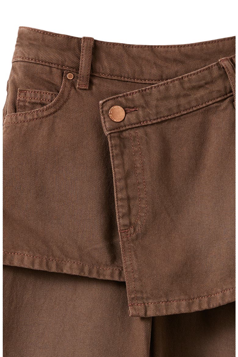 Kid's Super Wide Leg Skirt Denim Jean, Alternate, color, Hamilton Brown