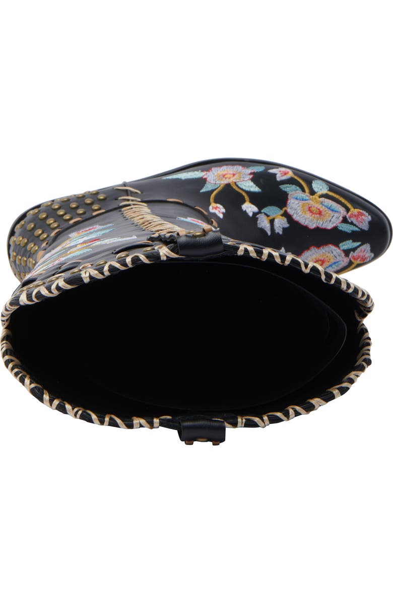 AZALEA WANG Phineas Embroidered Knee High Boot, Alternate, color,