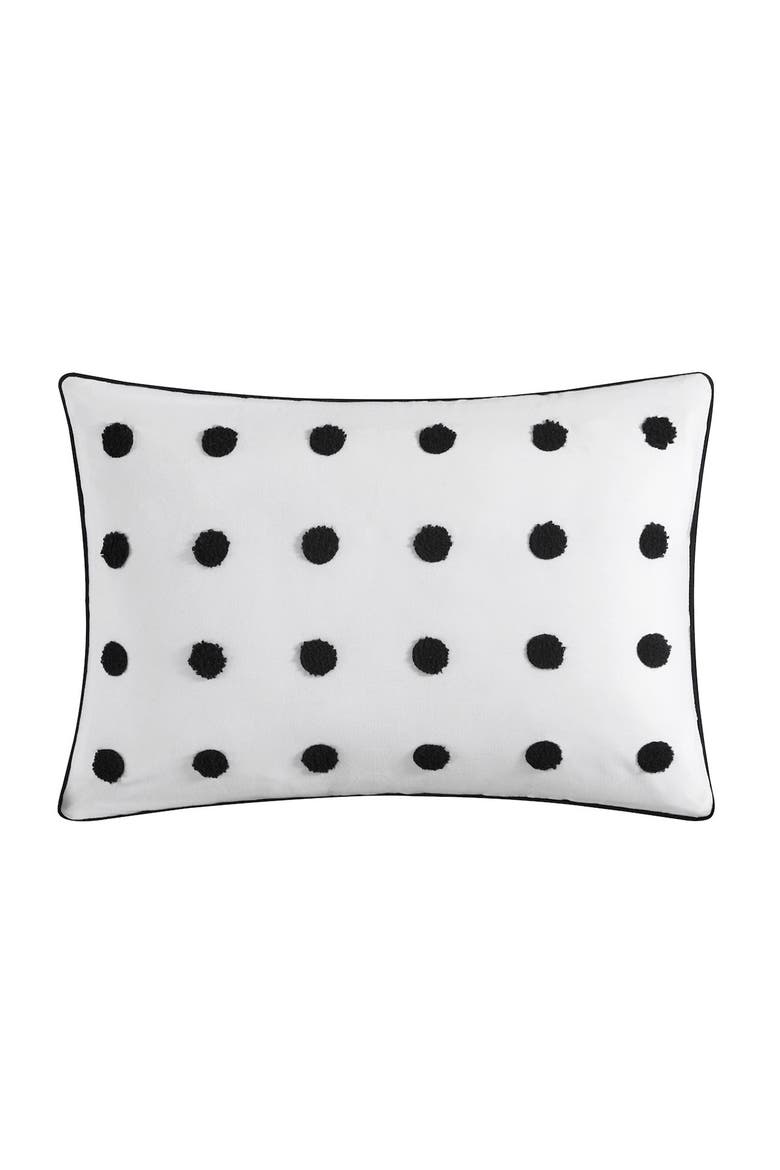Design Cover Two Color CHIC Lannie Color Block Pleated Embroidered Design King Comforter Set ...
