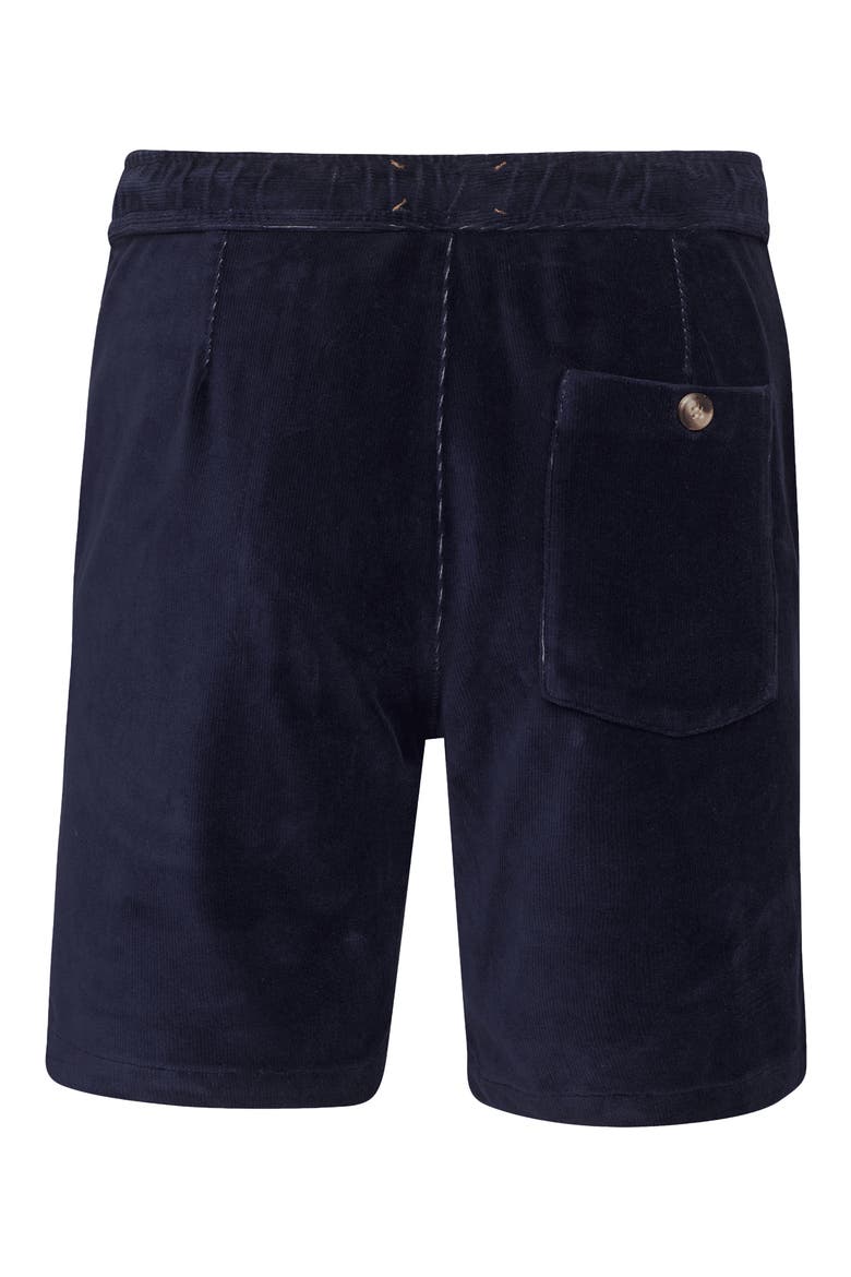 Breeze Velour Shorts, Alternate, color, NAVY