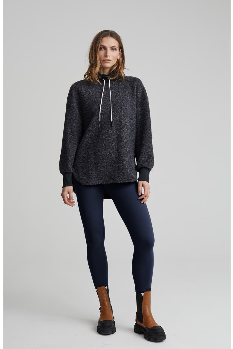 Sullivan Marled Tunic Sweatshirt, Alternate, color, CHARCOAL MARL