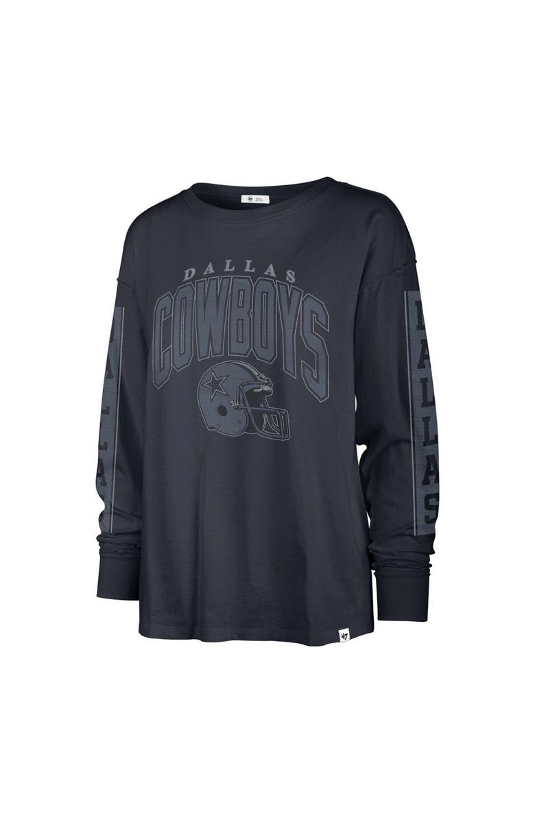 '47 Women's '47 Navy Dallas Cowboys Tom Cat Lightweight Long Sleeve T-Shirt, Alternate, color, 