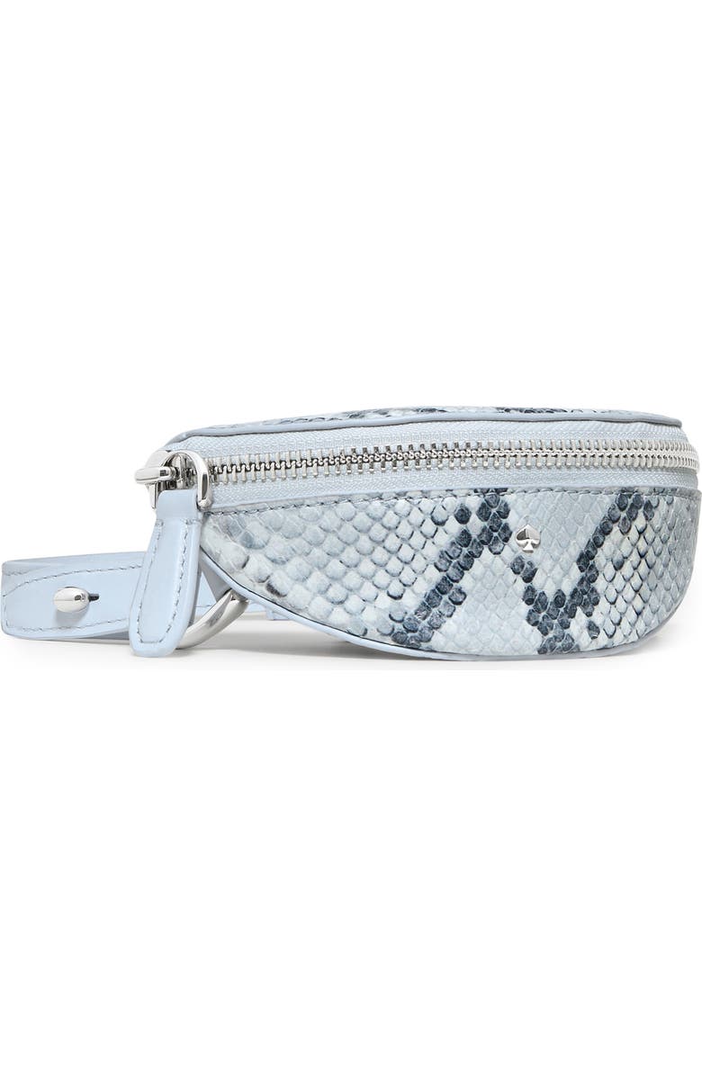 Kate Spade New York duo snakeskin embossed leather crossbody bag, Alternate, color, Pale Sapphirine