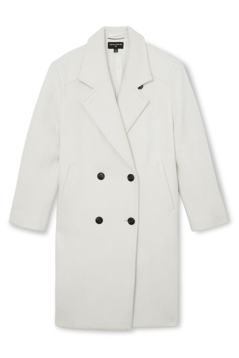 Kira Double Breasted Coat, Alternate, color, CREAM