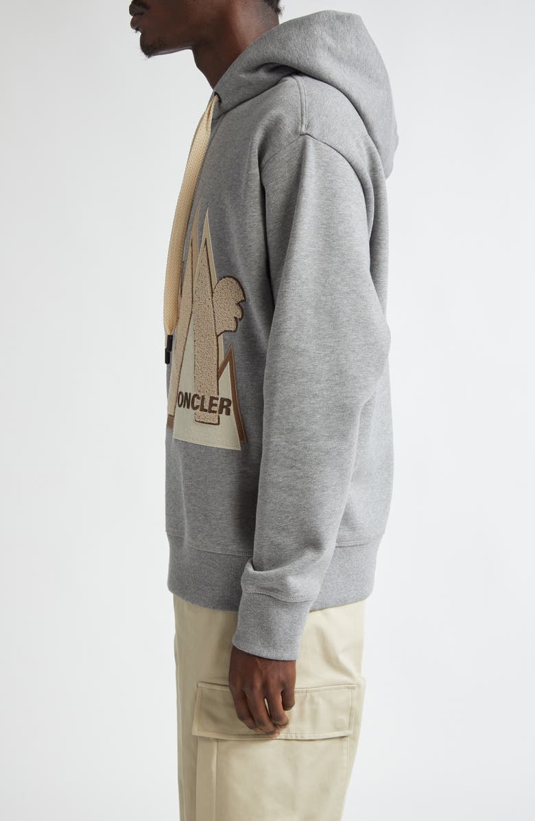 Moncler Logo Appliqué Hoodie, Alternate, color, 