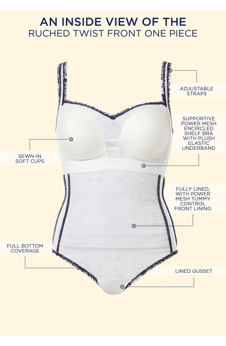 Swimsuits for All Ruched Twist Front One Piece Swimsuit, Alternate, color, Black