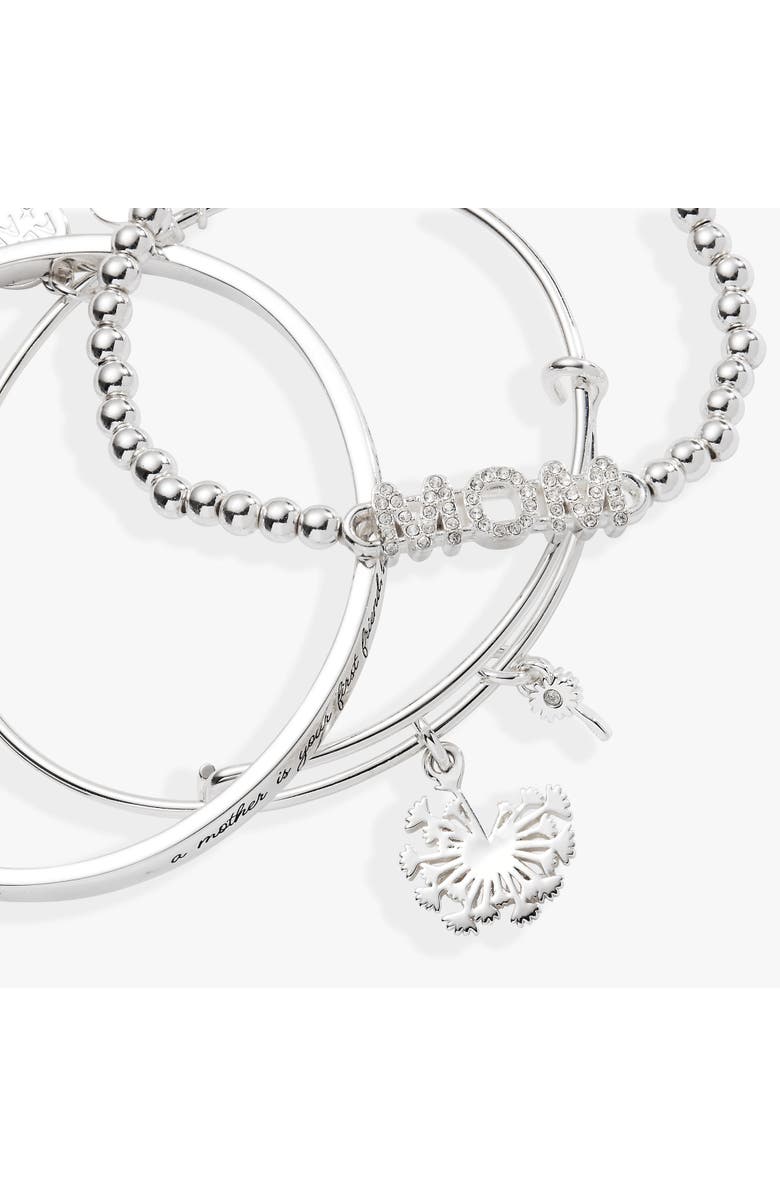 Alex and Ani Mothers day ewb 3 set dandelion, Alternate, color, Silver
