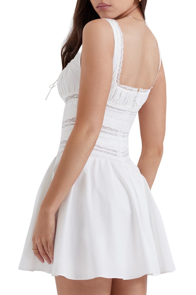 Tiffani Lace Trim Minidress, Alternate, color, WHITE