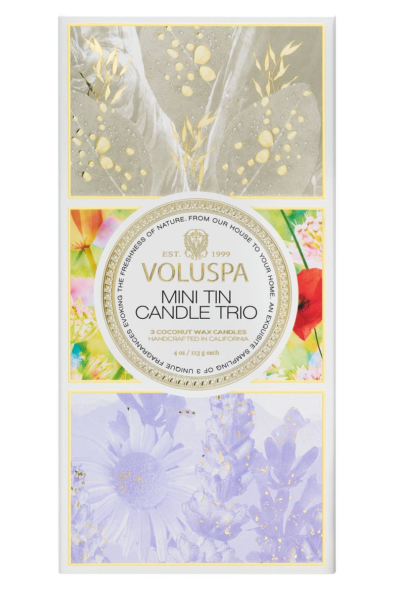 Maison Blanc Set Of 3 Mini Tin Candles (Limited Edition) (Nordstrom Exclusive), Alternate, color, MAISON BLANC